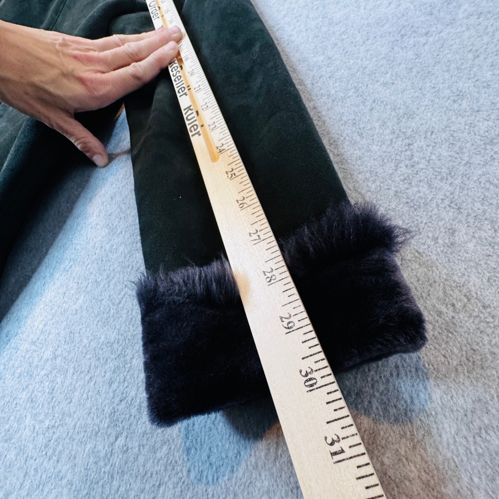 Nigel Preston & Knight Lambskin Shearling Knit Scarf Collar Designer Coat‎ Small - Picture 7 of 14